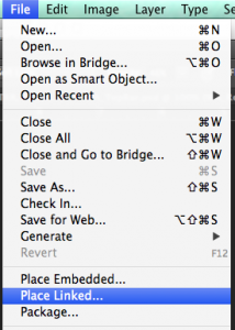 Place Linked... - Adobe Photoshop