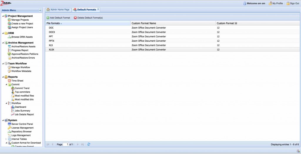 Office Default Custom Formats