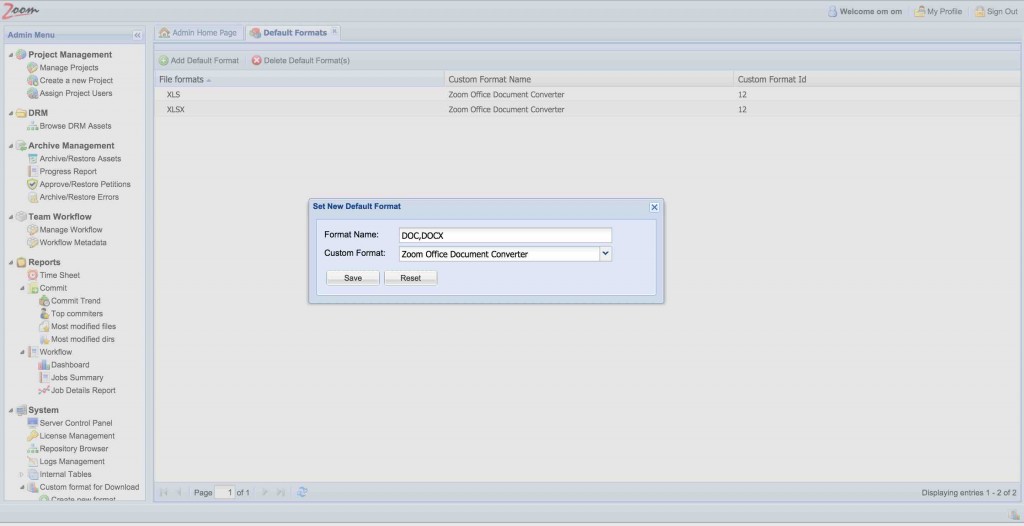 Set Office Default Custom Format