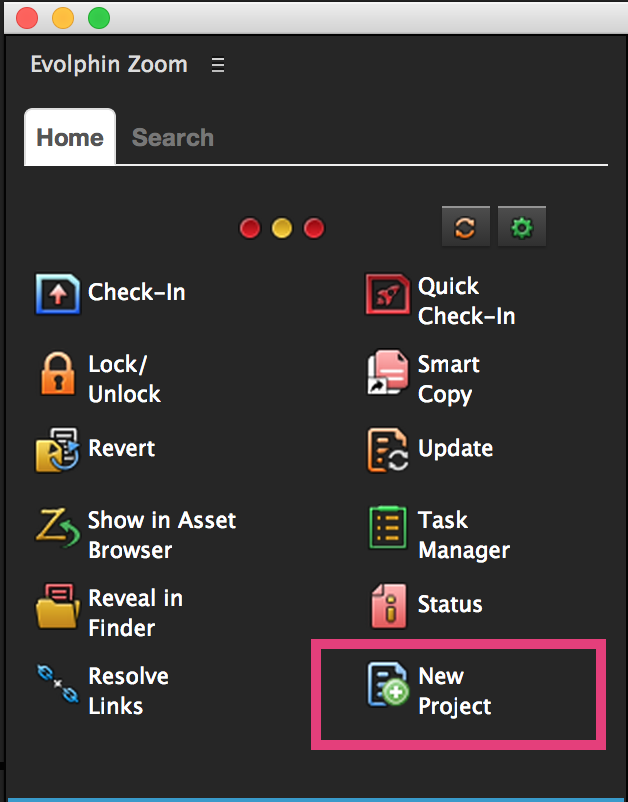 New Project Option in Plugin