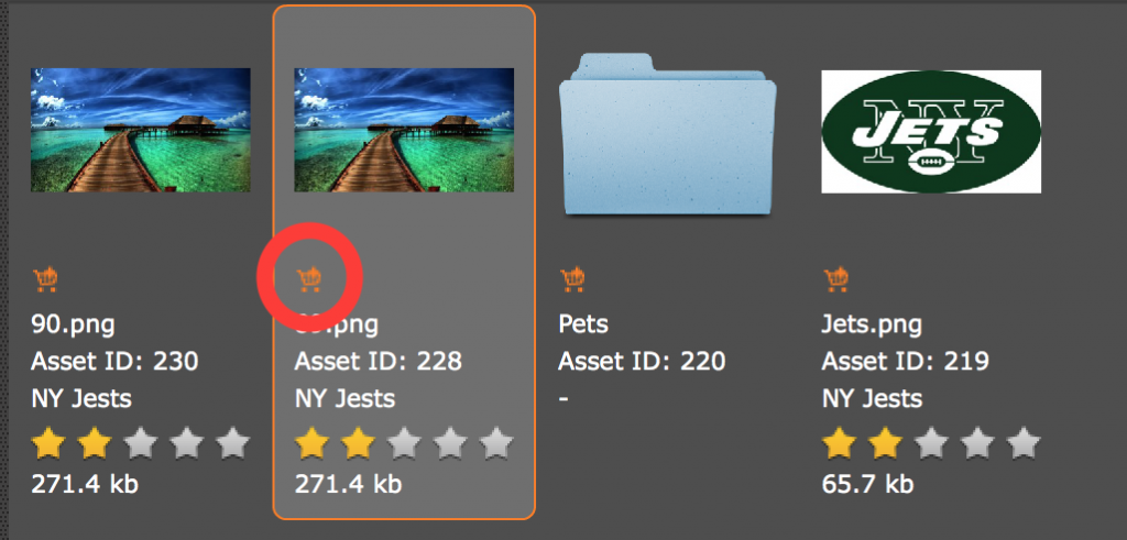 cart icon in vab