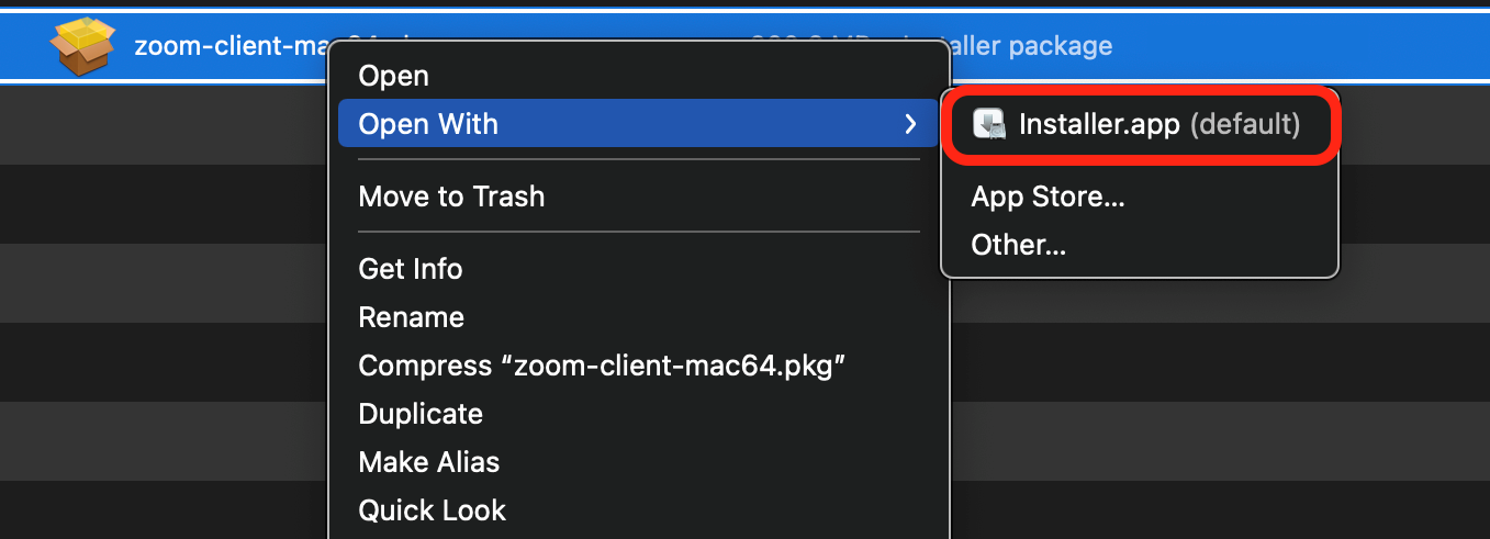 Screenshot describing the process workaround the unidentified developer issue during installation.